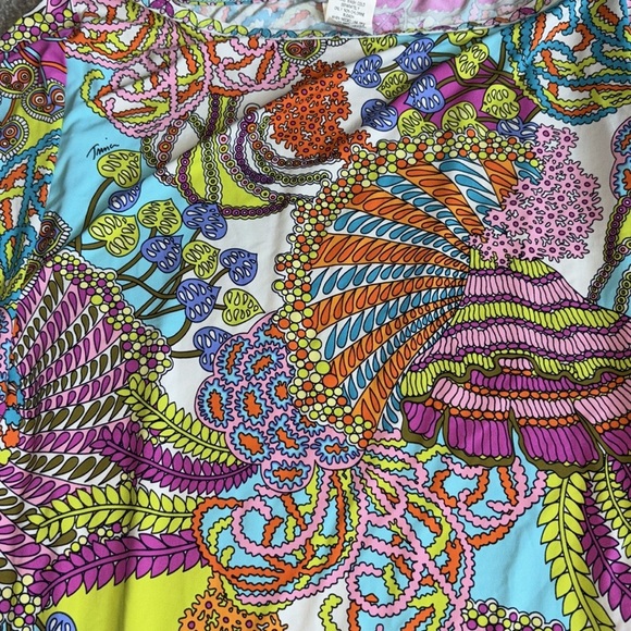 Trina Turk Pink/Blue Casablanca Floral Paisley Cover Up Sz XS EUC - Picture 6 of 8